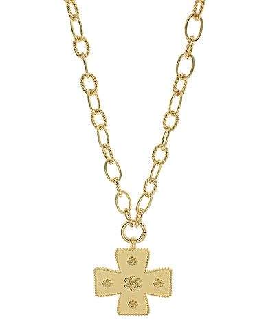 Textured Byzantine Cross Necklace
