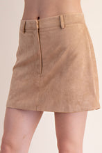 Load image into Gallery viewer, Teddy Suede Mini Skirt-Brown

