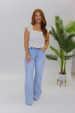 Load image into Gallery viewer, Chesney Ruffle Crop Top-Ivory
