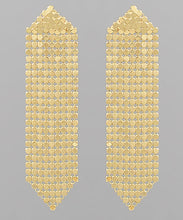 Load image into Gallery viewer, Triangle &amp; Mesh Drop Earrings
