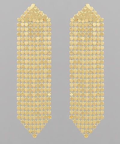 Triangle & Mesh Drop Earrings
