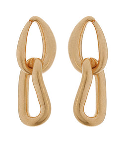 Linked Irregular Shaped Chain Earrings