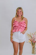 Load image into Gallery viewer, Sunshine Ruffle Tank-Pink
