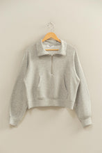 Load image into Gallery viewer, Sara Half Zip Sweatshirt-Gray
