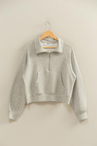 Sara Half Zip Sweatshirt-Gray