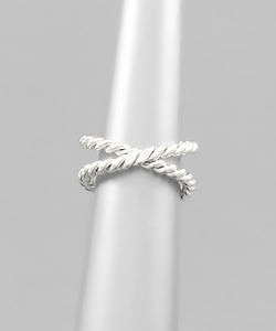 Rope Criss Cross Open Ring