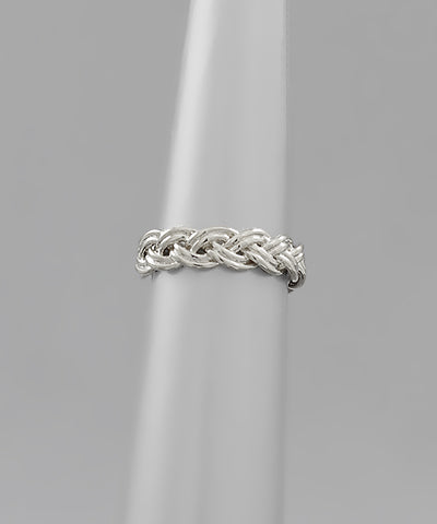 Brass Woven Cuff Ring