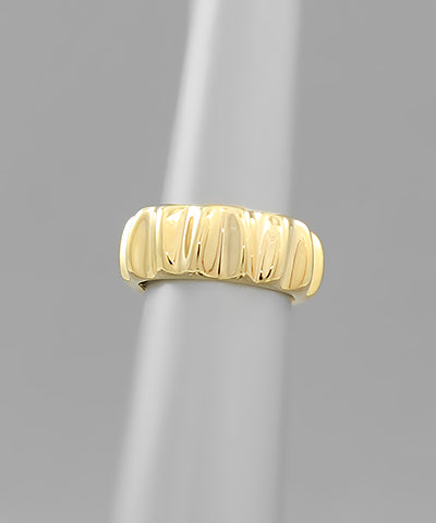 Brass Uneven Cuff Ring