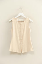 Load image into Gallery viewer, Archie Ribbed Knit Vest Top-Beige
