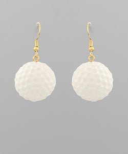 Golf Ball Drop Earrings