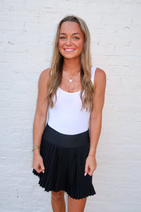 Move It Pleated Tennis Skort-Black