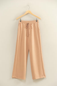 Sara Wide Leg Sweatpants- Taupe