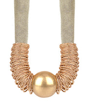 Load image into Gallery viewer, Metal Ball &amp; Multi Rings Mesh Necklace
