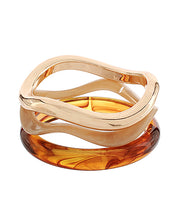 Load image into Gallery viewer, Row Marble &amp; Metal Bangle Set
