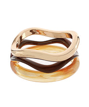 Load image into Gallery viewer, Row Marble &amp; Metal Bangle Set
