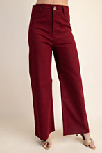 Load image into Gallery viewer, Makers Wide Leg Pants- Burgundy
