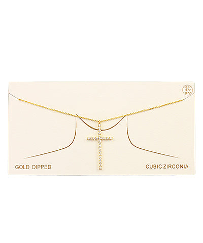 CZ Cross Necklace