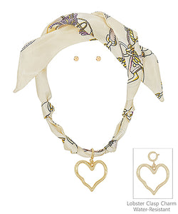 Heart Scarf Necklace