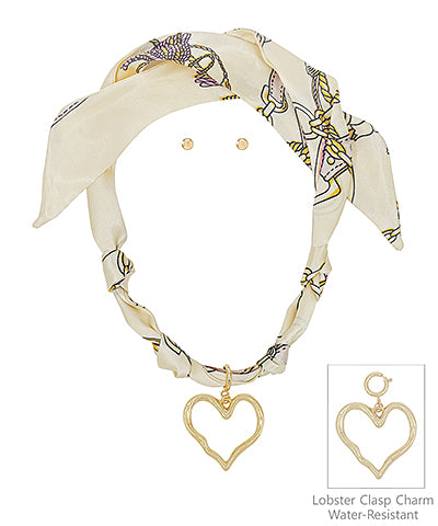 Heart Scarf Necklace