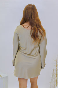 Season of Cheer Flared Dress-Champagne