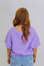 Load image into Gallery viewer, Necessary Love Oversized V Neck Tee- Lavender
