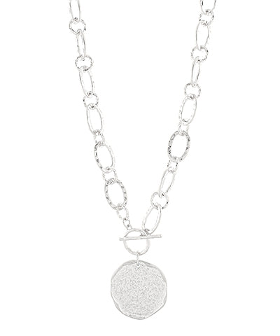 Textured Organic Round Necklace
