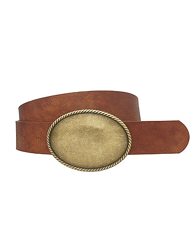 Rope Oval Buckle Belt