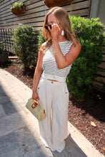 Load image into Gallery viewer, Kylie Stripped Cardigan Vest-Cream
