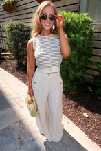 Load image into Gallery viewer, Kylie Stripped Cardigan Vest-Cream
