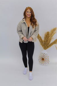 Strictly You Star Jacket- Taupe