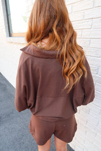 Baker Knit Top Set- Brown