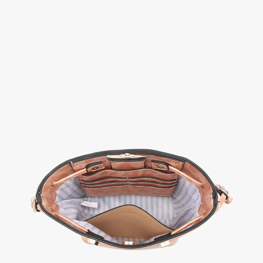 Rain Lizard Mini Bucket Bag - Taupe