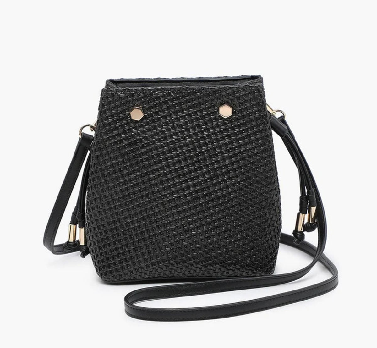 Rain Straw Bucket Bag - Black – Ginger Bee Boutique