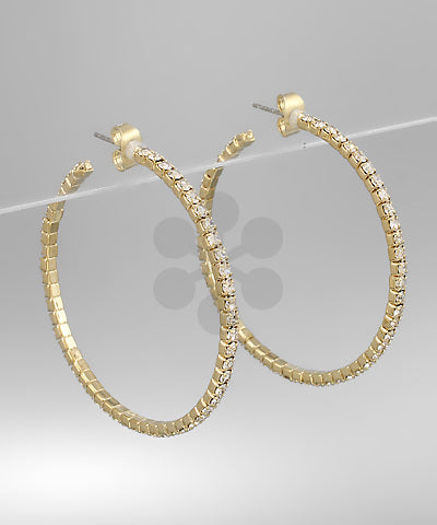 Crystal Open Hoops