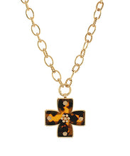 Load image into Gallery viewer, Decorated Byzantine Cross Necklace
