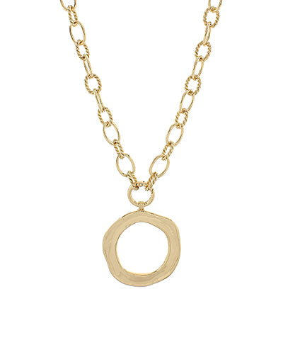 Geo Ring Oval Chain Necklace