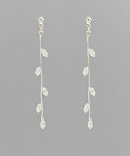 Load image into Gallery viewer, Crystal Leaf Earrings
