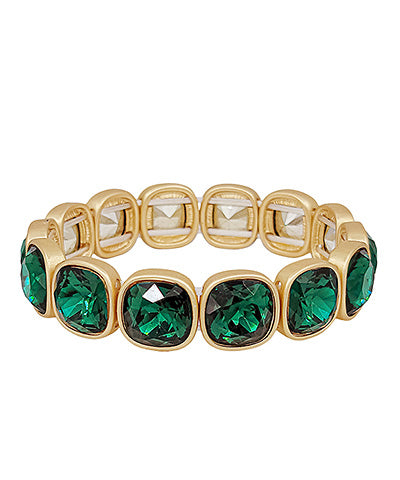 Cushion Cut Crystal Accent Bracelet