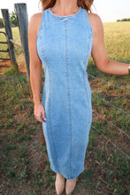 Load image into Gallery viewer, Daisy Mae Denim Midi Dress
