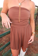 Load image into Gallery viewer, Carmen Strapless Waist Romper-Brown
