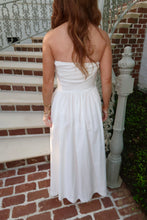 Load image into Gallery viewer, Bella Strapless Flowy Dress-White
