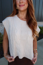 Load image into Gallery viewer, Vic Cable Knit Sweater-Cream
