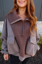 Load image into Gallery viewer, Turner Oversized Fleece Sweatshirt-Brown
