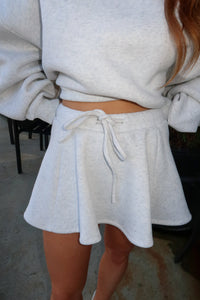 Cloud Flare Skort Set-Grey