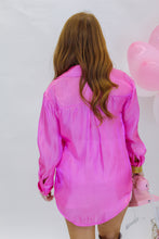 Load image into Gallery viewer, Modern V Neck Button Up- Pink
