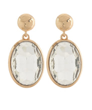 Load image into Gallery viewer, Oval Stone Dangle Earrings
