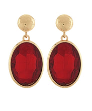 Load image into Gallery viewer, Oval Stone Dangle Earrings
