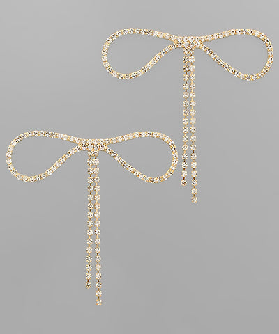 Pave Bow Earrings