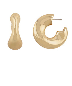 Puffy Metal Hoops