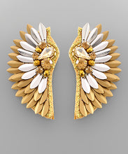 Load image into Gallery viewer, Teardrop Bead &amp; Wing Earrings
